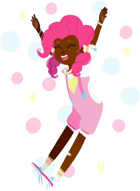 Amarrylis, Bandaid, Human, Humanized, Overalls, Pinkie - Illustration (664x796)