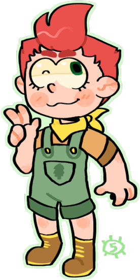 I Have A Headcanon That David Loves Wearing Overalls - Cartoon (343x600)