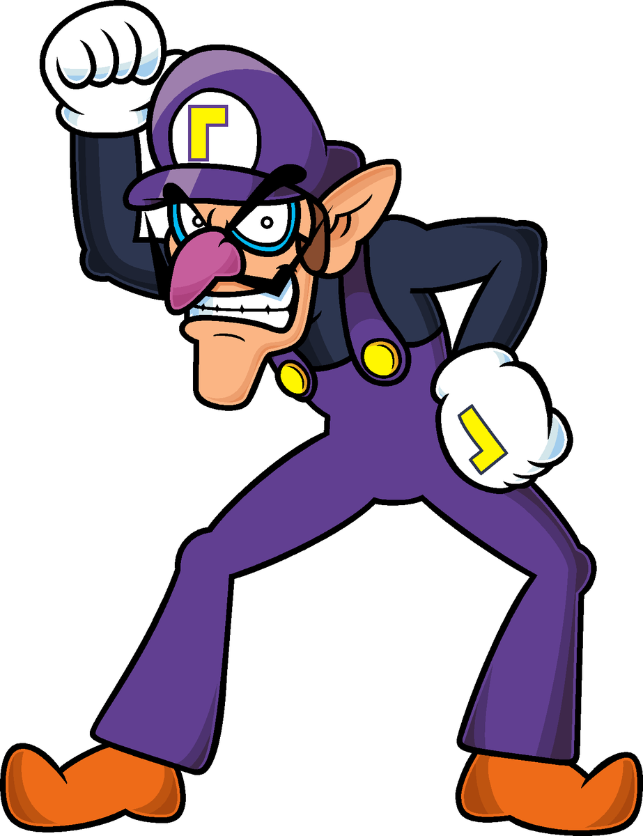 I Was Thinking About Mario's Red Overalls/luigi's Green - Waluigi Png (923x1200)