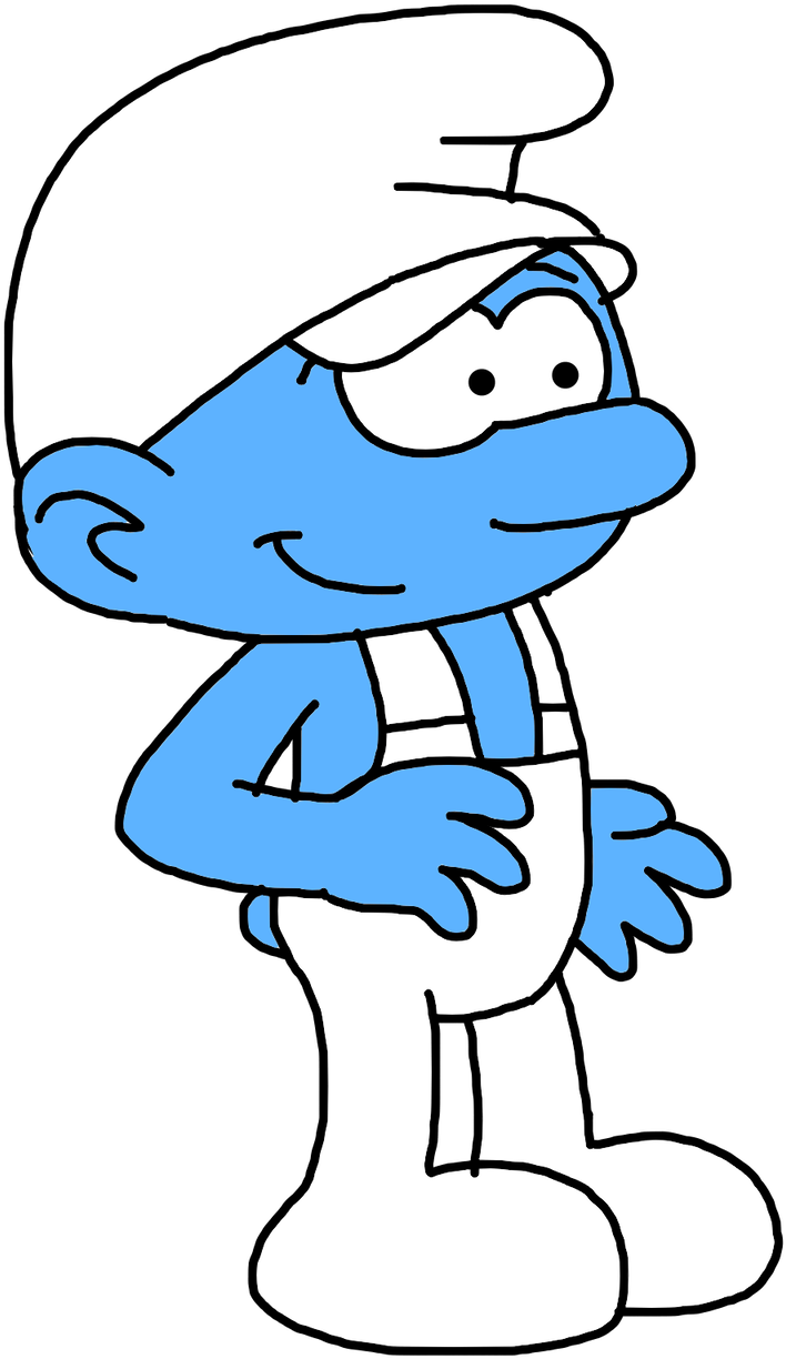 Handy Smurf In White Overalls By Mega Shonen One - Cartoon (1600x1600)