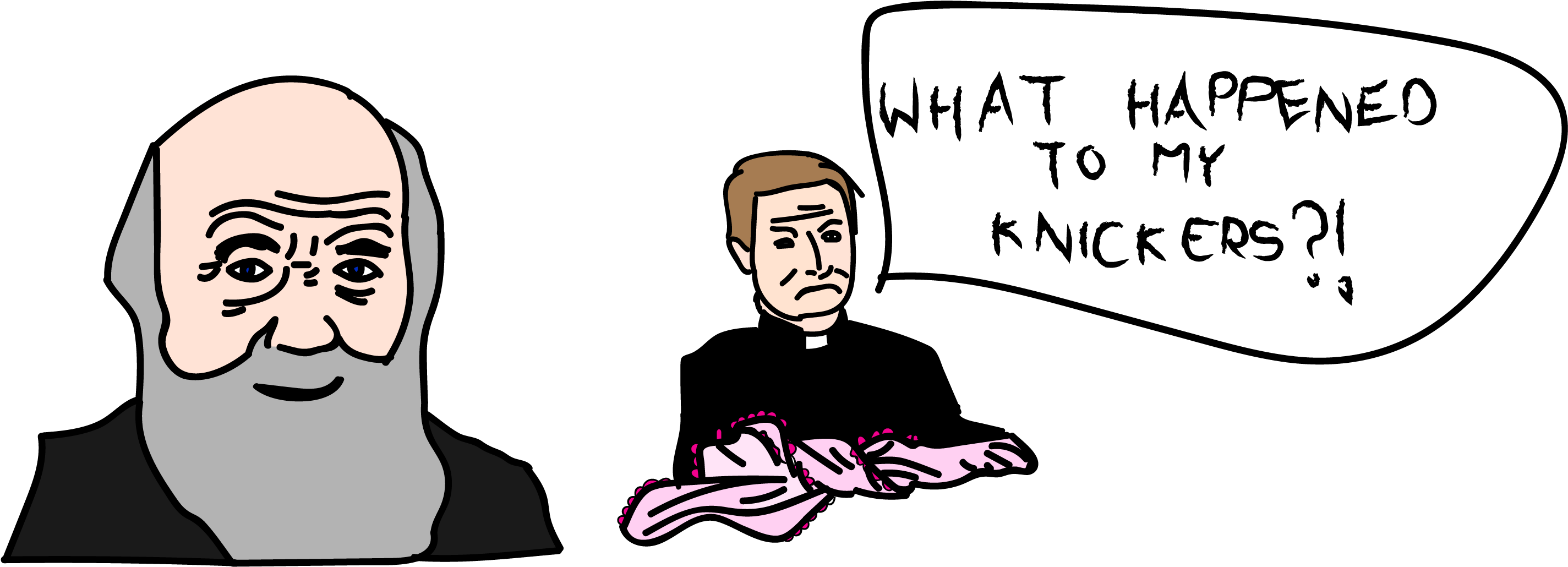 Cheeky Darwin And His Pesky Evolution Theory Got The - Illustration (2983x1145)