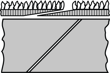 Diagonal Cut, Glue Overlapped - Line Art (440x291)