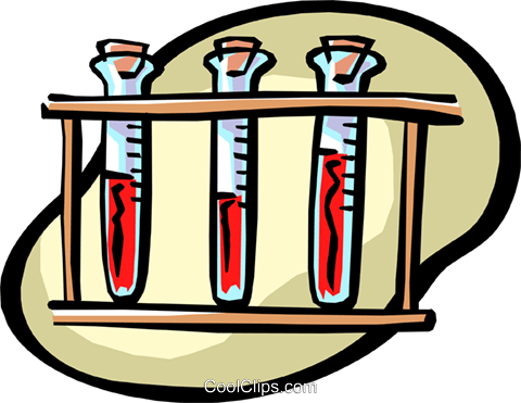 Test Tubes Royalty Free Vector Clip Art Illustration - Blood Test (480x371)