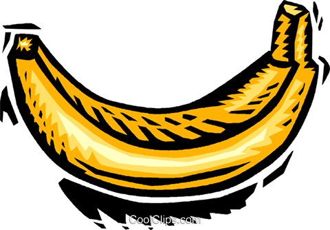 Banana Royalty Free Vector Clip Art Illustration - Banana Royalty Free Vector Clip Art Illustration (480x334)