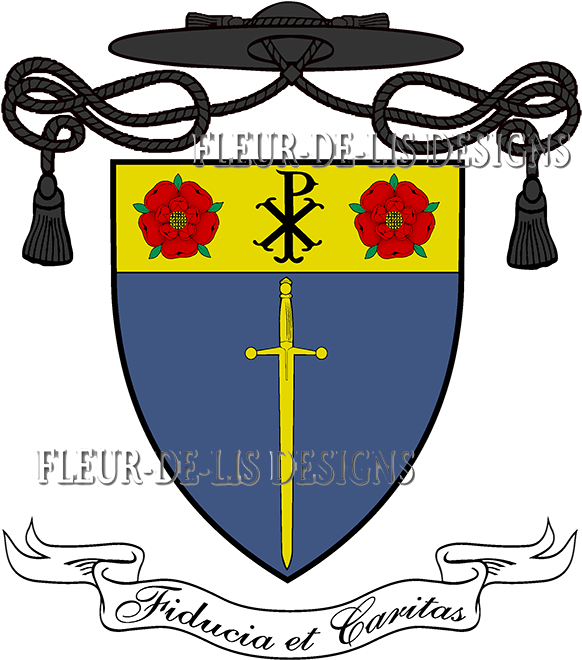 Ecclesiastical And Religious Coats Of Arms And Crests - Black Hat Priest Coat Of Arms Hd Png (600x800)