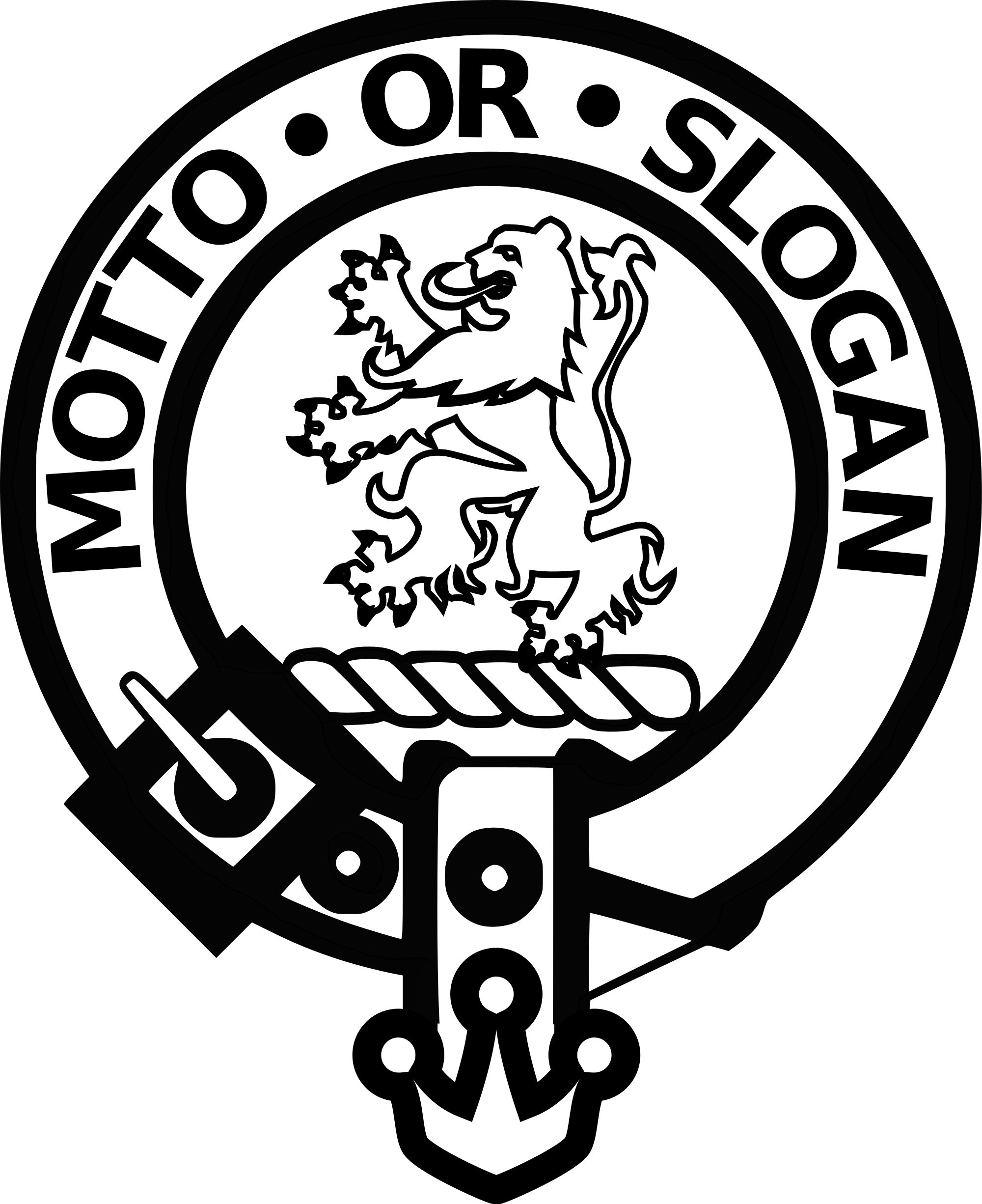 2000 X 2451 2 - Macdougall Clan Crest (2000x2451)