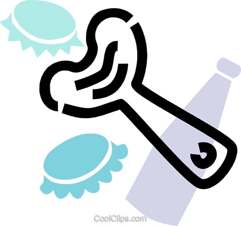 Bottle Opener With Bottle Of Soda Royalty Free Vector - Bottle Opener With Bottle Of Soda Royalty Free Vector (480x449)