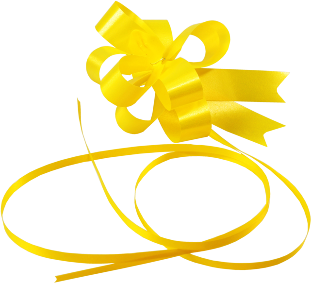 Bow, Pp, 19mm, Ø100mm, Yellow - Bow, Pp, 19mm, Ø100mm, Yellow (640x640)