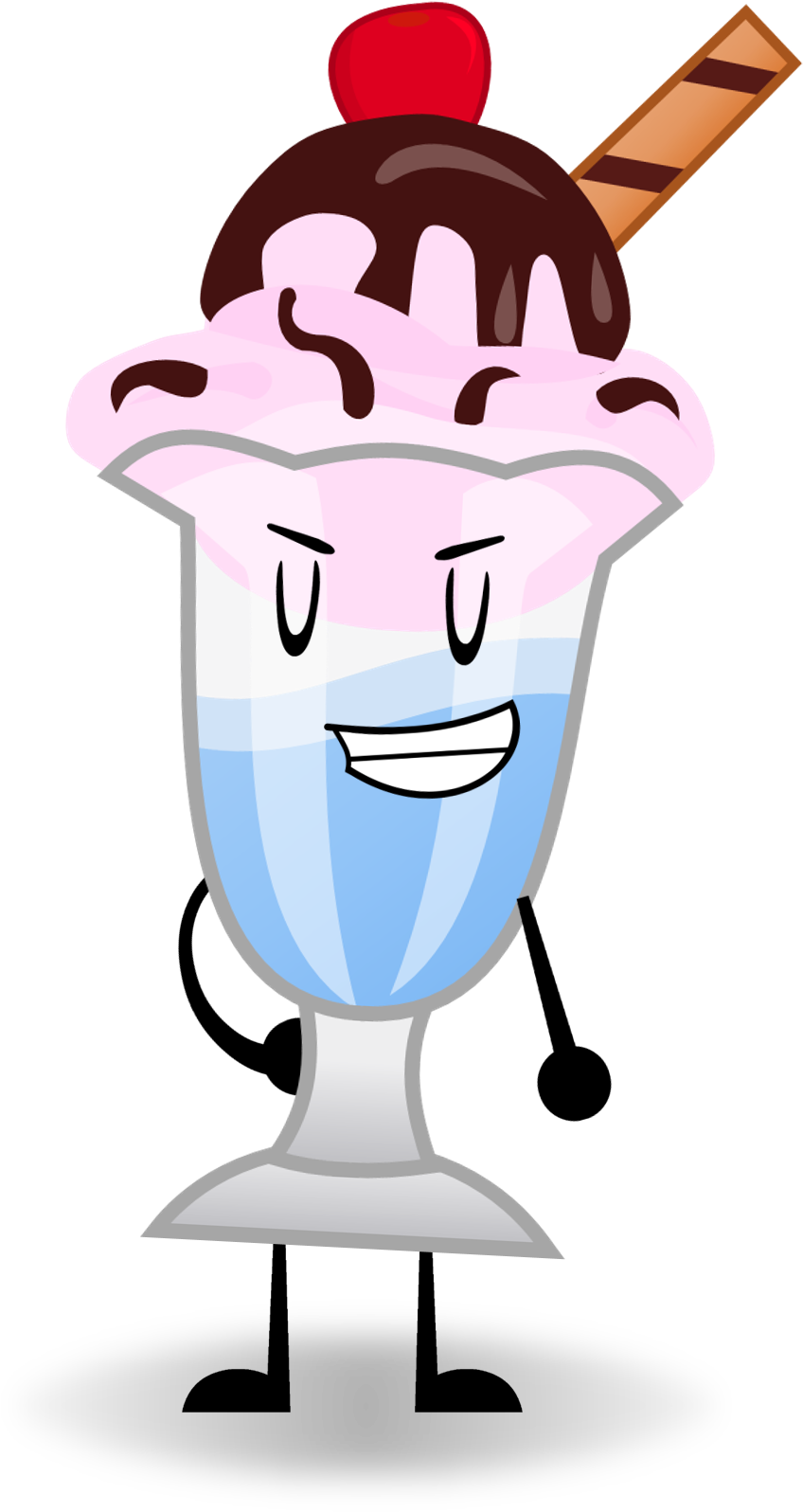 Milkshake Clipart Sundae Glass - Object Connects Sundae (889x1637)