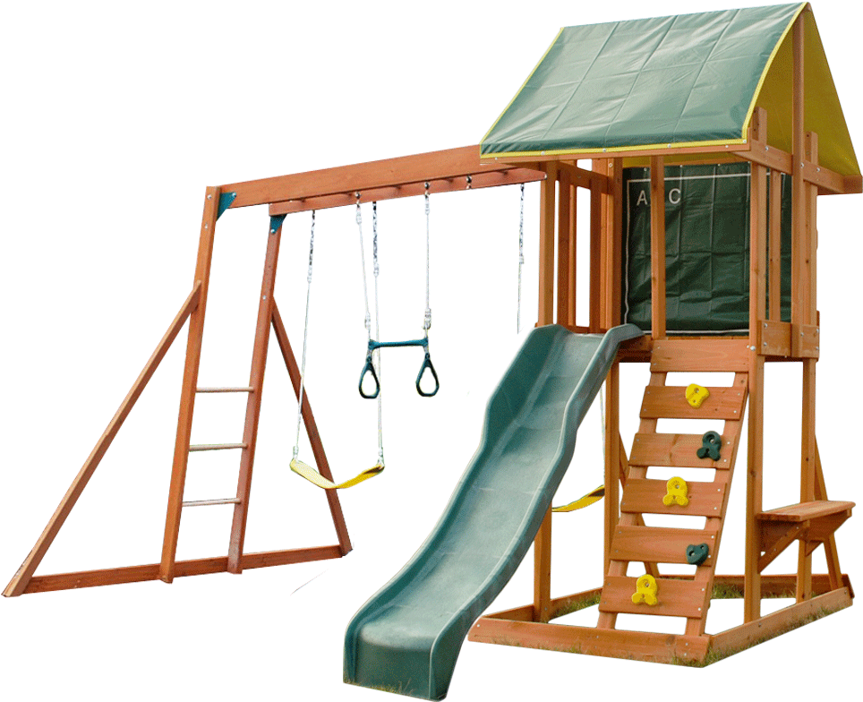 Foster Climbing Frame - Slides And Swings Png (964x784)