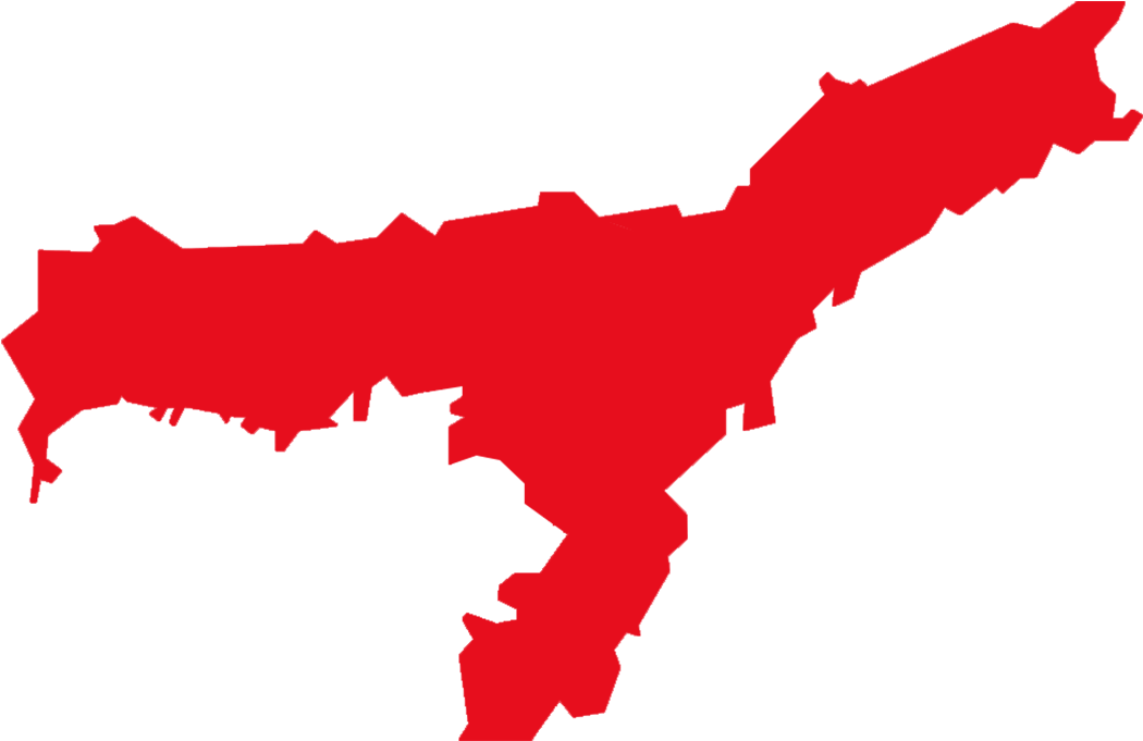 Naturally Making Every Non-assamese Feel That He Would - Assam Vector Map (1080x1080)