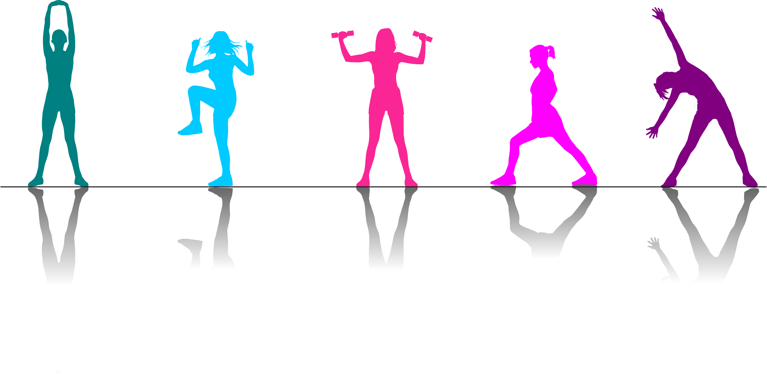 Gym Clipart Girls - Fitness Logo Transparent (2550x1245)