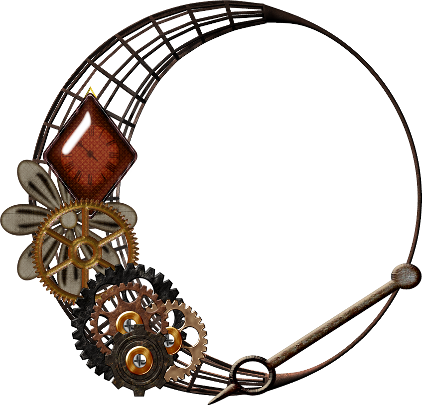 Steampunk Frame Clipart For Wallet - Transparent Background Steampunk Png (847x813)