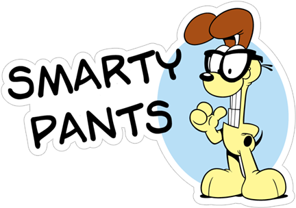 Smarty Pants Garfield - Cartoon (490x317)