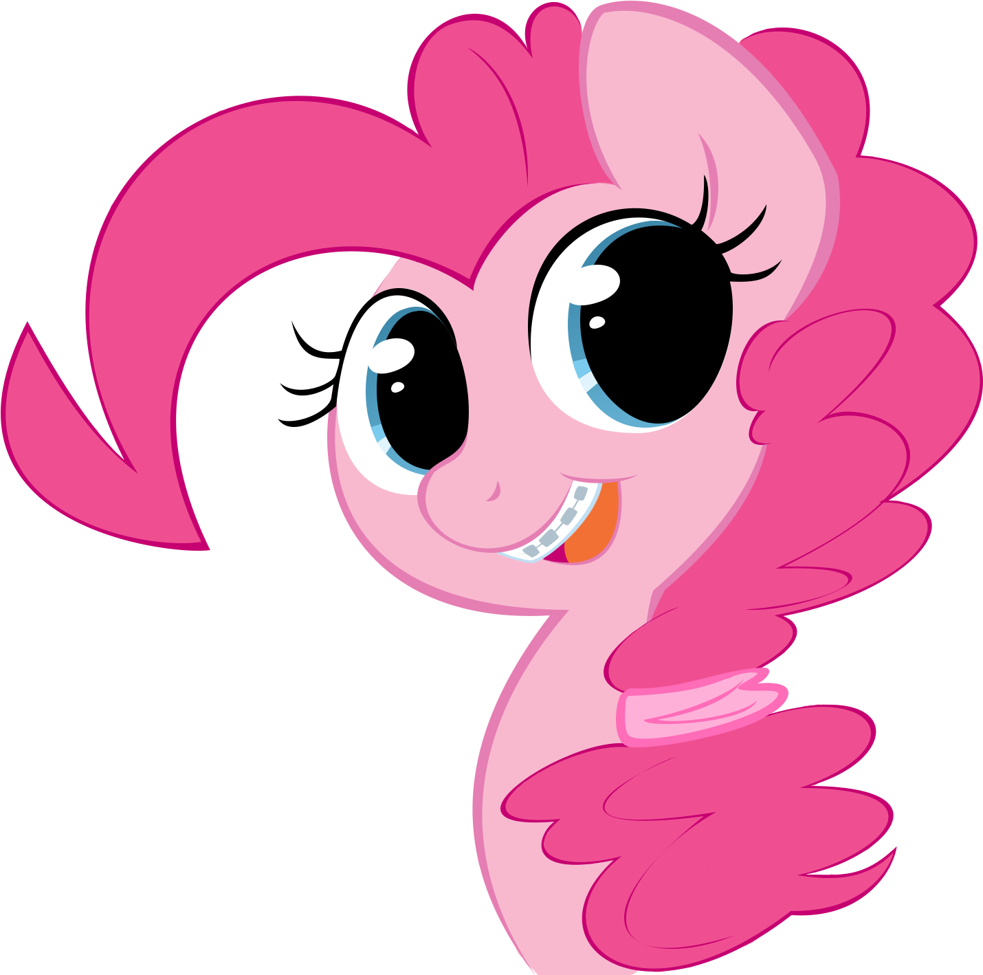 Pinkie Pie Pink Flower Nose Vertebrate Cartoon Clip - Cartoon (1452x1440)