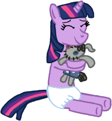 Twilight In Diaper Loves Hugging Smarty Pants By Mighty355 - Cartoon (367x395)