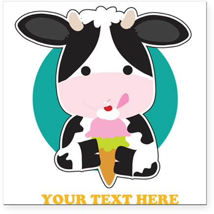 Cow Clipart Ice Cream - Dairy Cow (460x460)