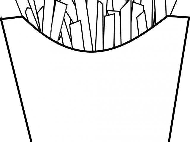 Chips Clipart Coloring - French Fries Coloring Pages (640x480)