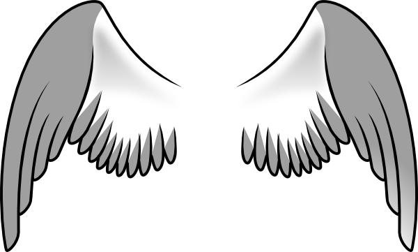 Wings Clip Art At Clker Com Vector - Cartoon Wings (600x361)