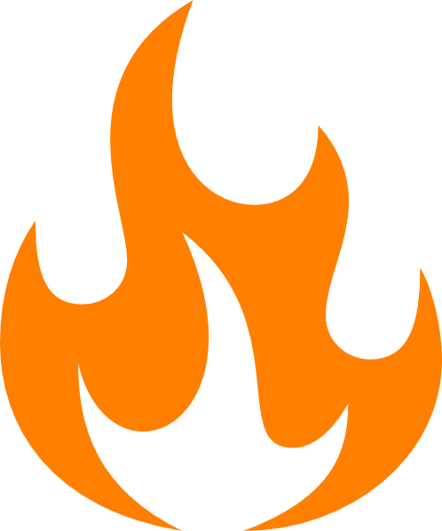 Fire Flames Clipart Black And White (498x598)