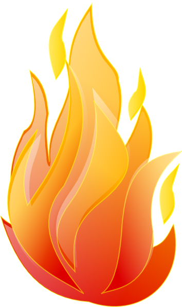 Hot Clipart Fire (354x598)