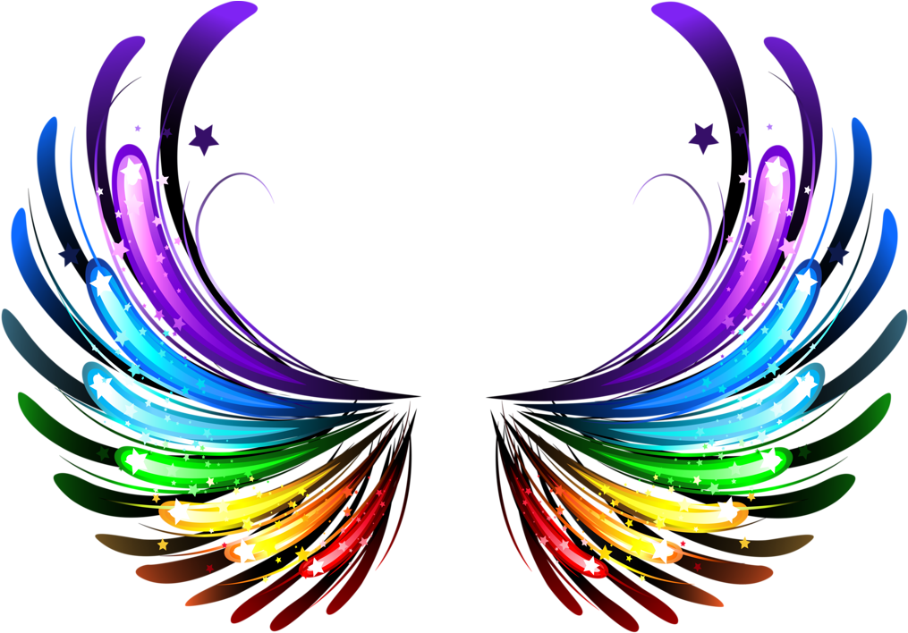 Фото, Автор Soloveika На Яндекс - Rainbow Wings Png Logo (1024x722)