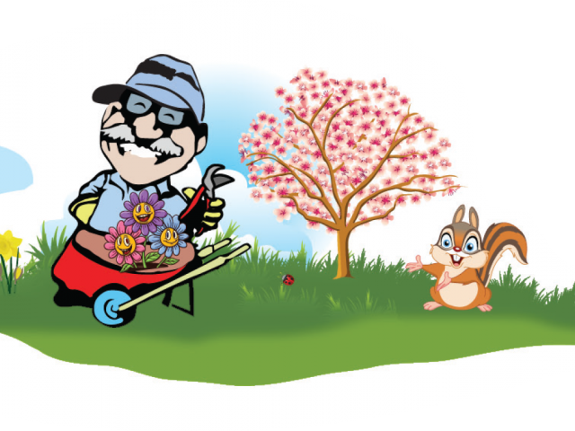Landscape Clipart Yard Work - Cherry Blossom Tree Png (640x480)