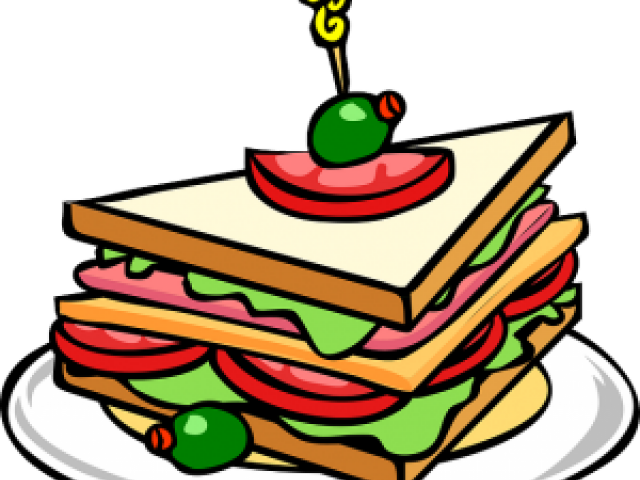 Snack Clipart Afternoon Snack - Sandwich Clip Art (640x480)