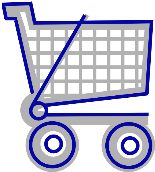 Cart Small Gray Blue Clipart - Cart Small Gray Blue Clipart (540x597)