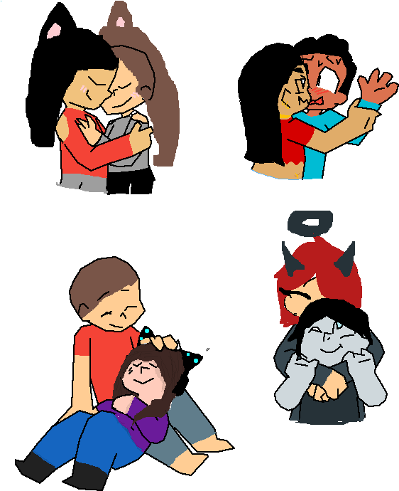 Gray And Karana Bff's - Cartoon (600x700)