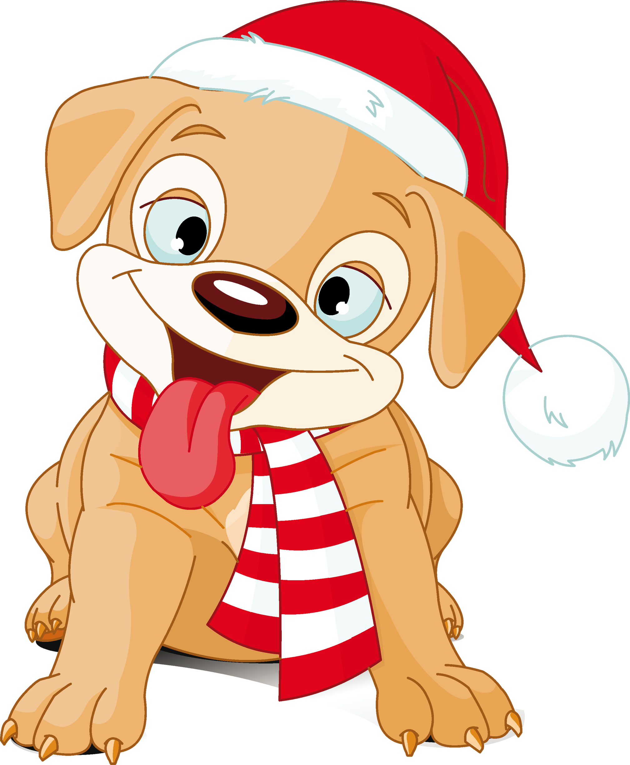 2017 X 2451 4 0 - Christmas Dog Clipart (2017x2451)