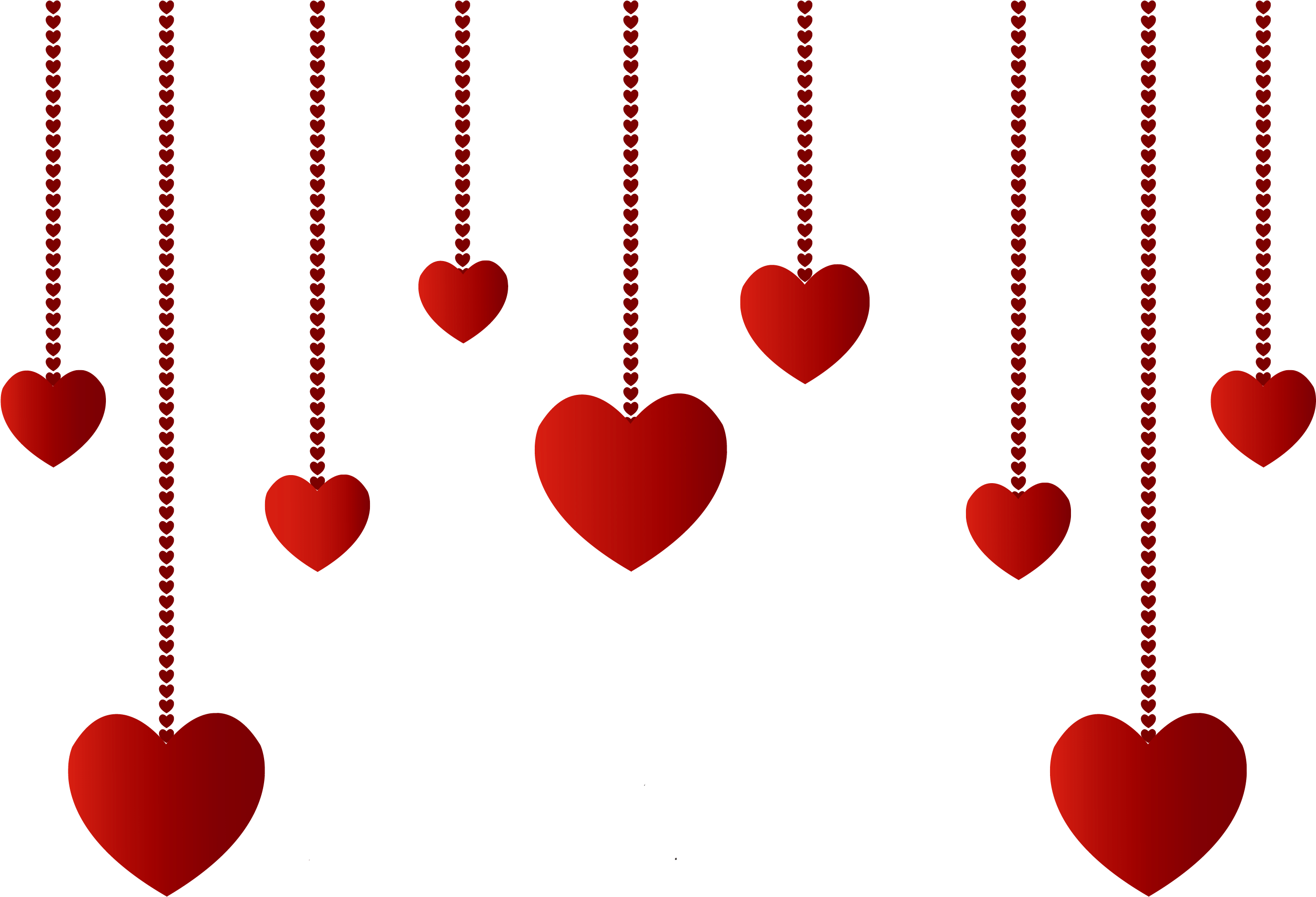 Hearts Clipart - Transparent Background Valentines Day Clipart (2815x2112)