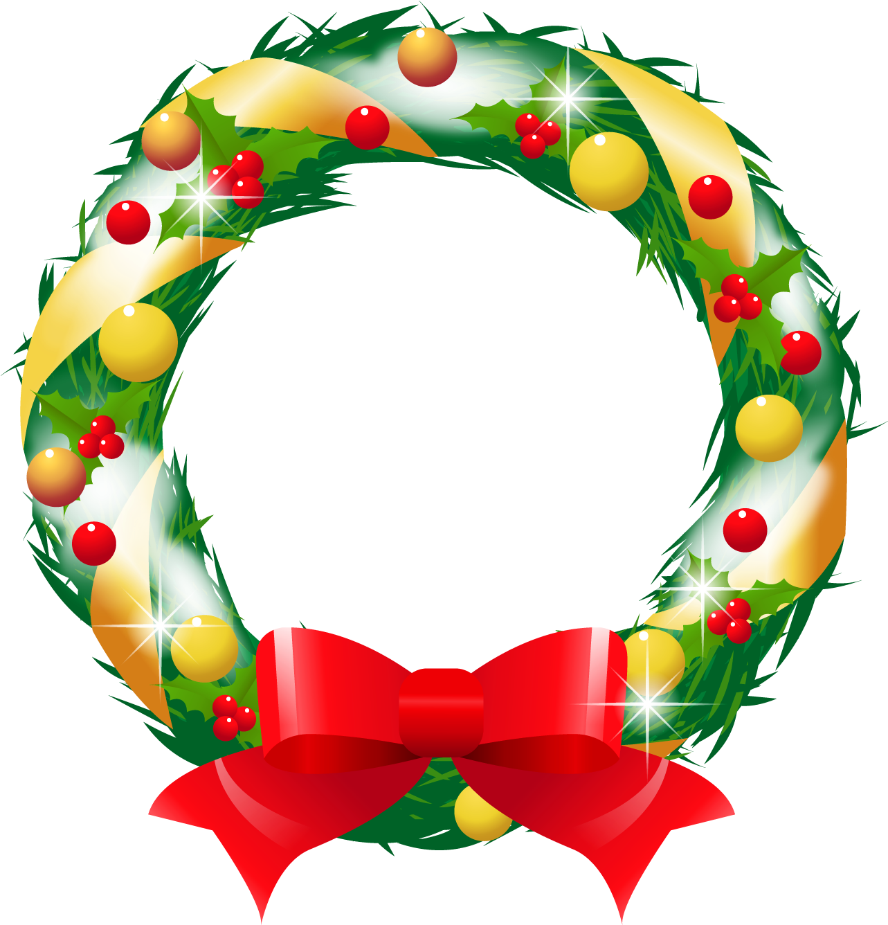 Christmas Wreath Images Clip Art - Christmas Png (1298x1378)