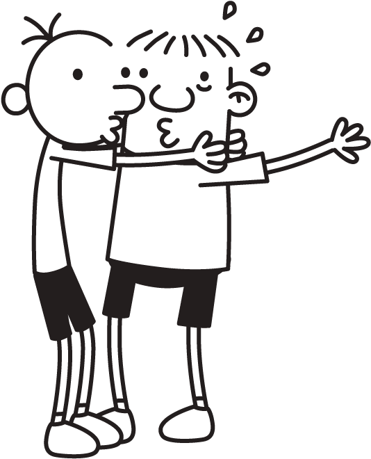 Better Greg And Rowley Kiszing Clipart - Greg Heffley And Rowley Jefferson (587x725)