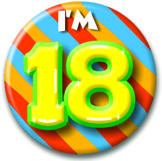 Welcome To Our Hand Picked 18 Clipart Page Please Feel - 18 Button (396x456)