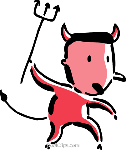 Devil Royalty Free Vector Clip Art Illustration - Devil Royalty Free Vector Clip Art Illustration (403x480)
