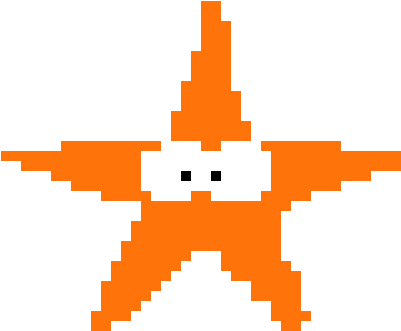 Starfish - Tree Stump Pixel Art (480x450)