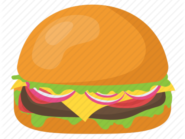 Burger Clipart Oblong - Cheeseburger (640x480)