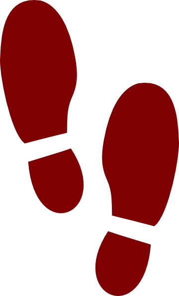 Shoe Print Footprint Clipart (360x594)