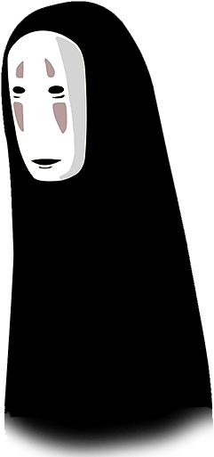 Kaonashi Spiritedaway Chihiro Ghibli Haku Otaku Anime - Spirited Away No Face Png (512x512)