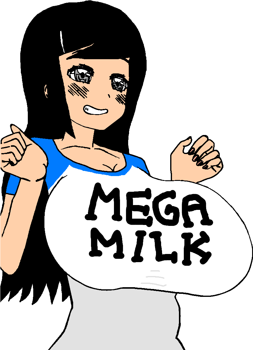 Mega Milk Milk Facial Expression Woman Man Cartoon - Mega Milk Chan (850x1202)