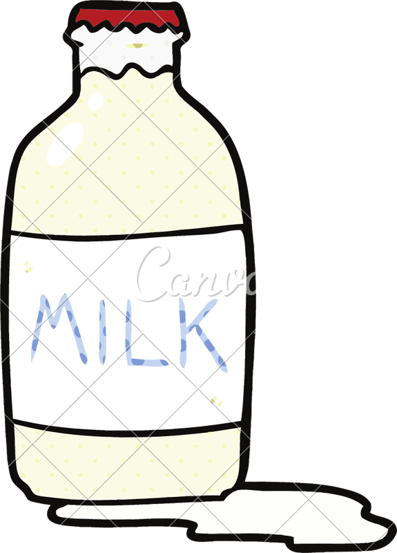 Cartoon Milk Bottle - Cartoon Pint Fresh Milk (575x800)