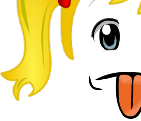 Blonde Brat Tongue Fabric By Dragoninmontgomery On - Anime Eyes (470x403)