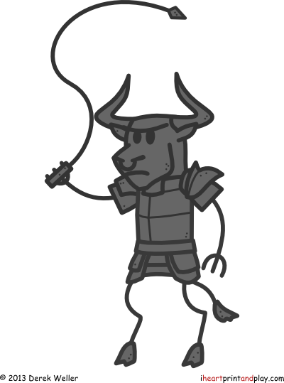 Trap- Minotaur Bloodtaker Statue - Illustration (400x539)
