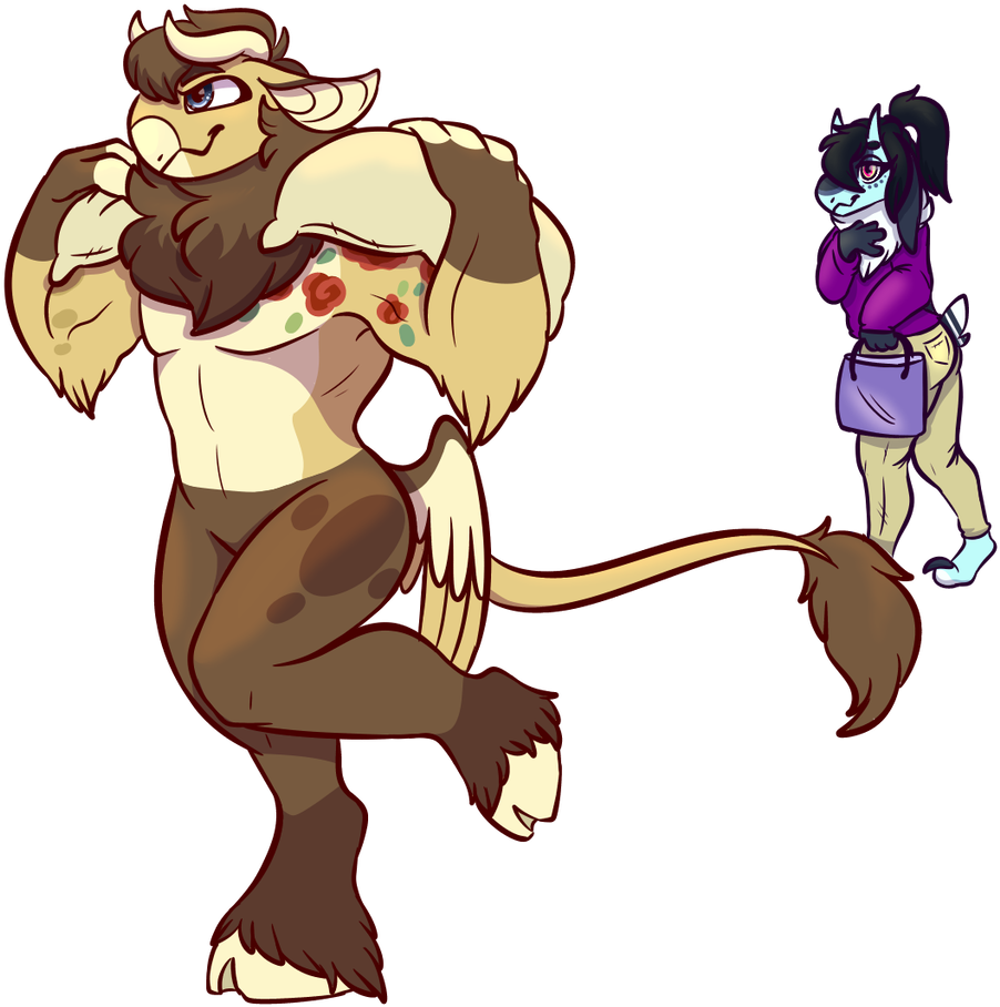 A Hot Minotaur By Chaoticastronaut A Hot Minotaur By - Cartoon (1024x939)