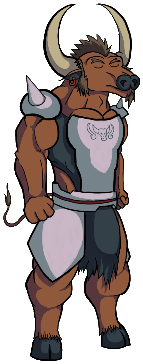 Clipart Transparent I Finished My Of D Character Thaben - Minotaur D&d Drawing (594x804)