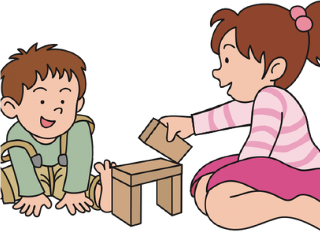 Playing Clipart Bermain - Playing Children Png (640x480)