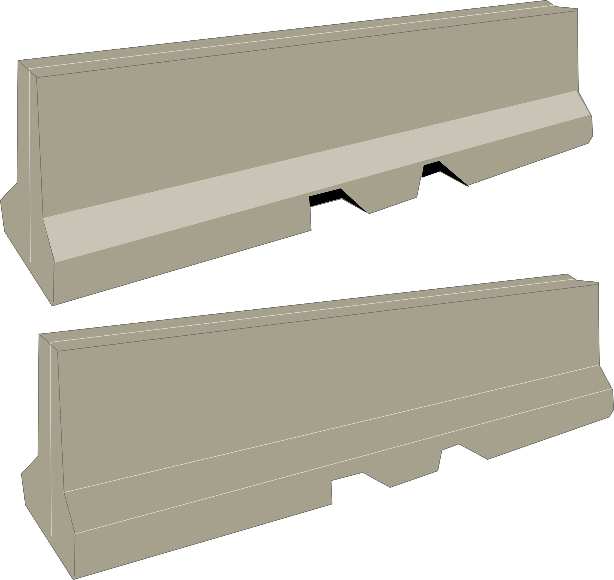 Big Image - Jersey Barrier Clipart (2400x2267)