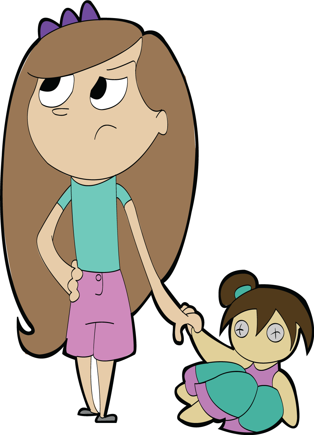 This Be A Rough Image I Difd Of The Girl Character - Cartoon (1042x1444)