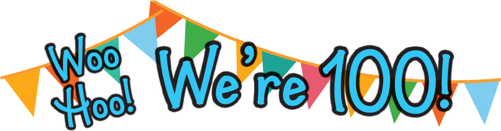 Woo Hoo We're 100 - Woo Hoo We're 100 (1000x300)